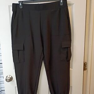 Black Cargo Pocket Jogger Pants